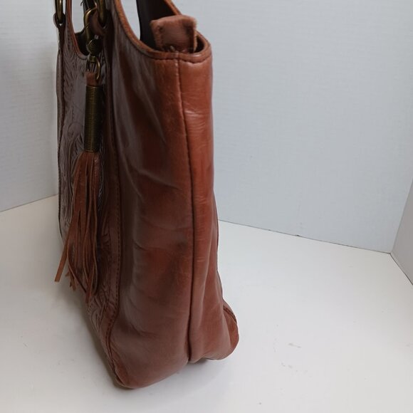 The Sak Women's Sierra Leather Tote Brown Shoulder Bag - Picture 5 of 15